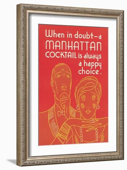 Manhattan Cocktail, Happy Choice-null-Framed Art Print