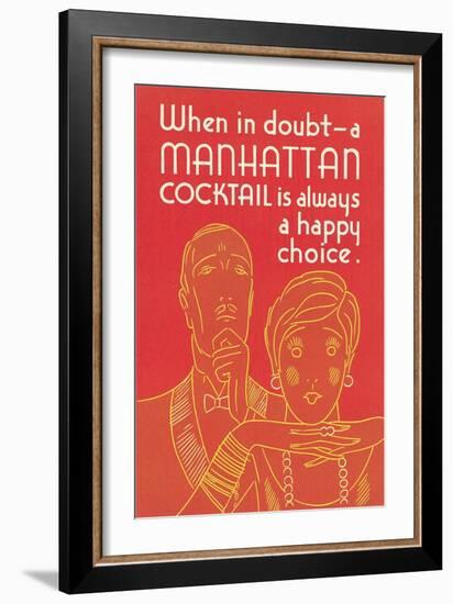 Manhattan Cocktail, Happy Choice-null-Framed Art Print