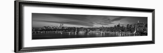 Manhattan Dusk-Richard Berenholtz-Framed Art Print