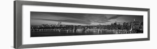 Manhattan Dusk-Richard Berenholtz-Framed Art Print