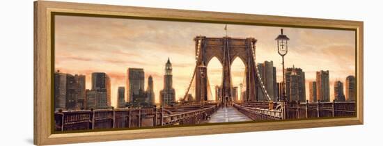 Manhattan Evening-Matthew Daniels-Framed Stretched Canvas