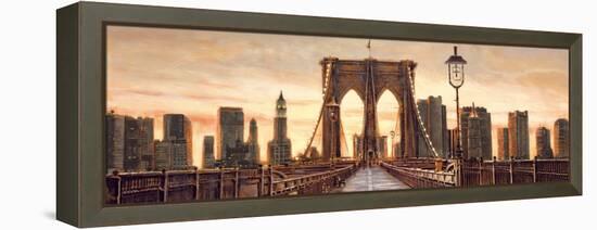 Manhattan Evening-Matthew Daniels-Framed Stretched Canvas