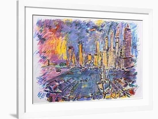 Manhattan From Brooklyn Bridge-Wayne Ensrud-Framed Limited Edition