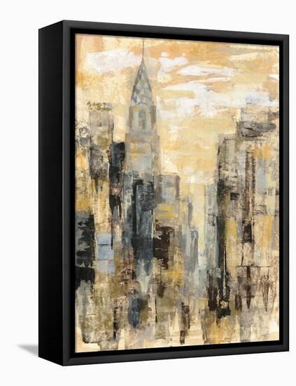 Manhattan Gray and Gold I-Silvia Vassileva-Framed Stretched Canvas