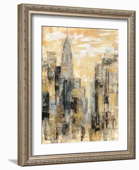 Manhattan Gray and Gold I-Silvia Vassileva-Framed Art Print