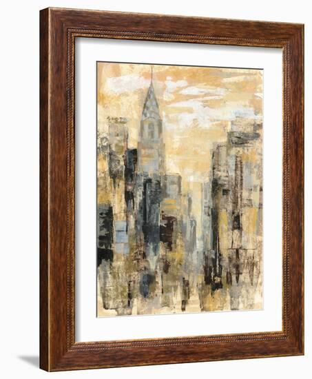 Manhattan Gray and Gold I-Silvia Vassileva-Framed Art Print