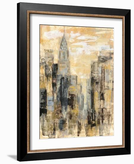 Manhattan Gray and Gold I-Silvia Vassileva-Framed Art Print