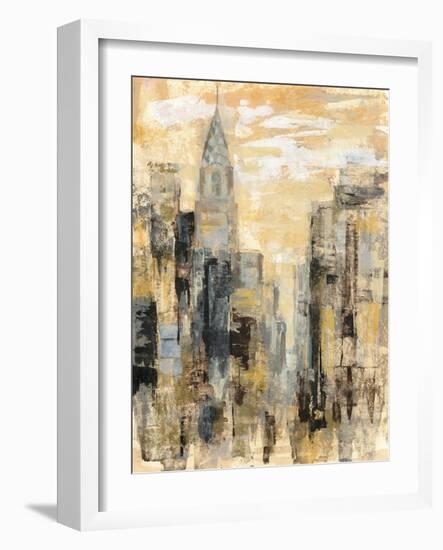 Manhattan Gray and Gold I-Silvia Vassileva-Framed Art Print