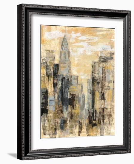 Manhattan Gray and Gold I-Silvia Vassileva-Framed Art Print