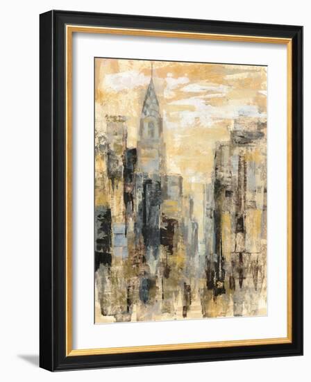 Manhattan Gray and Gold I-Silvia Vassileva-Framed Art Print