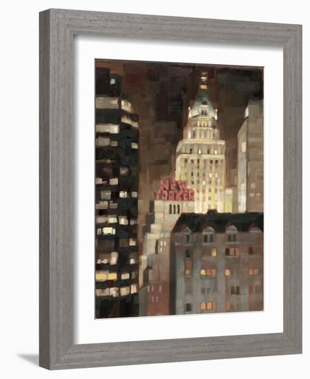 Manhattan Illuminated-Paulo Romero-Framed Art Print