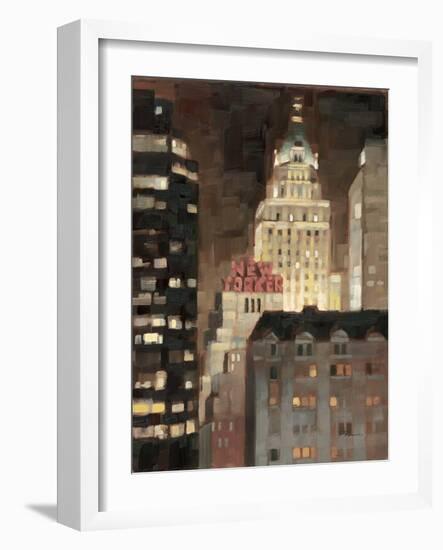 Manhattan Illuminated-Paulo Romero-Framed Art Print