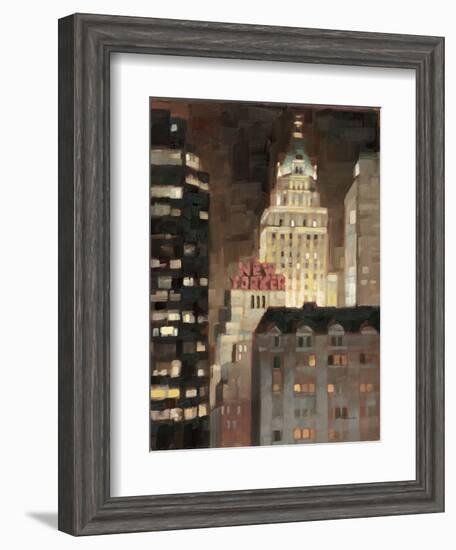 Manhattan Illuminated-Paulo Romero-Framed Art Print