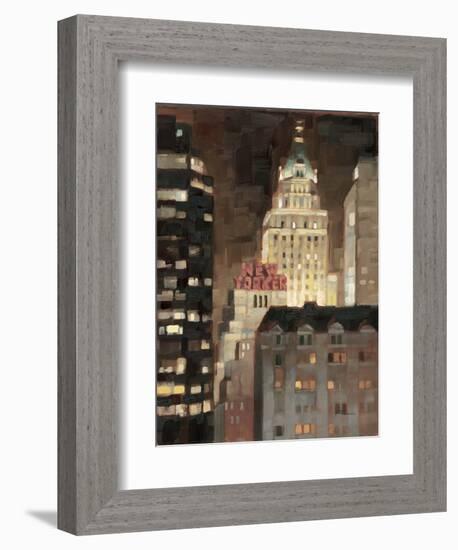 Manhattan Illuminated-Paulo Romero-Framed Art Print