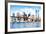 Manhattan Island - In the Style of Oil Painting-Philippe Hugonnard-Framed Giclee Print