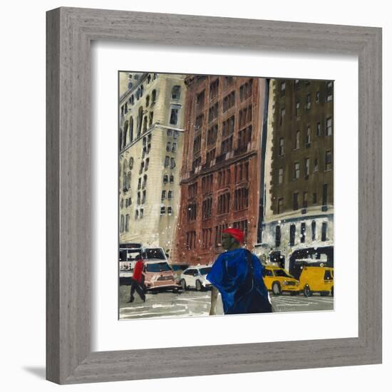 Manhattan Man, New York-Susan Brown-Framed Giclee Print