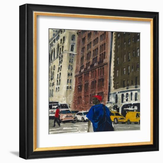 Manhattan Man, New York-Susan Brown-Framed Giclee Print