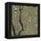 Manhattan Map-Jazzberry Blue-Framed Stretched Canvas