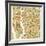 Manhattan Map-Jazzberry Blue-Framed Giclee Print