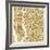 Manhattan Map-Jazzberry Blue-Framed Giclee Print