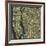 Manhattan Map-Jazzberry Blue-Framed Giclee Print