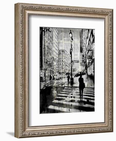 Manhattan Moment-Loui Jover-Framed Art Print