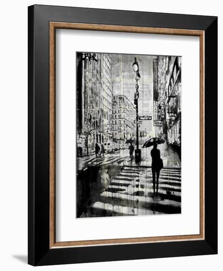 Manhattan Moment-Loui Jover-Framed Art Print