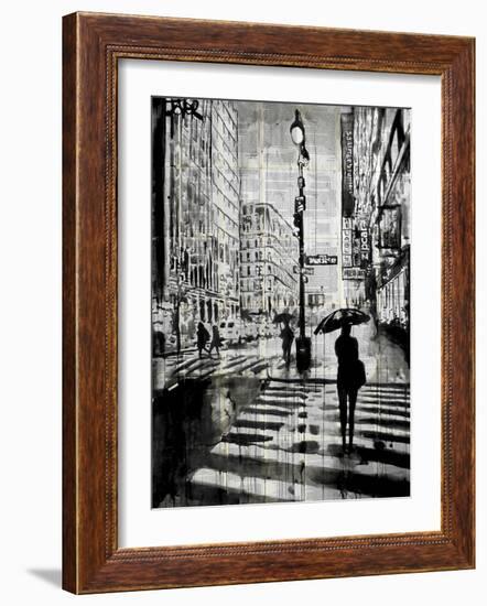 Manhattan Moment-Loui Jover-Framed Art Print