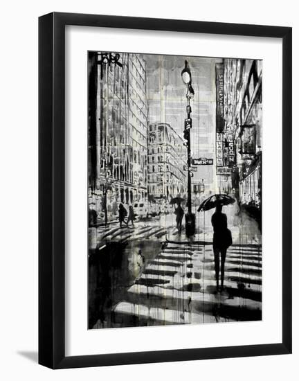 Manhattan Moment-Loui Jover-Framed Art Print