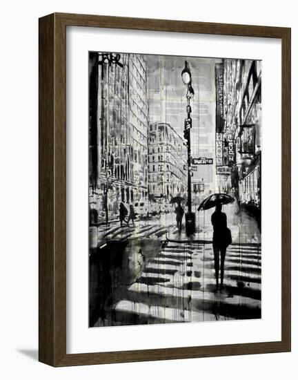Manhattan Moment-Loui Jover-Framed Art Print