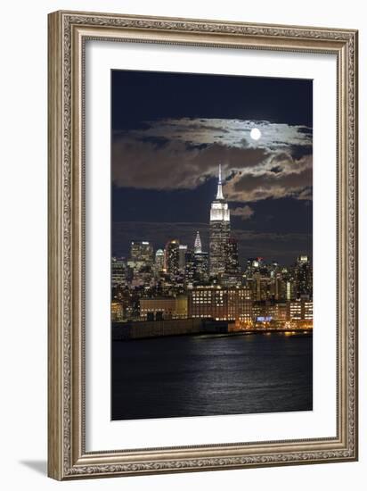 Manhattan, Moonrise over the Empire State Building-Gavin Hellier-Framed Photographic Print