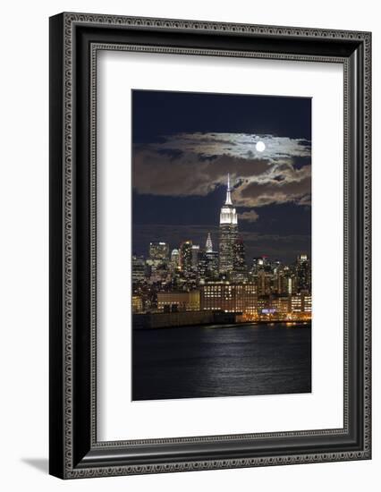 Manhattan, Moonrise over the Empire State Building-Gavin Hellier-Framed Photographic Print