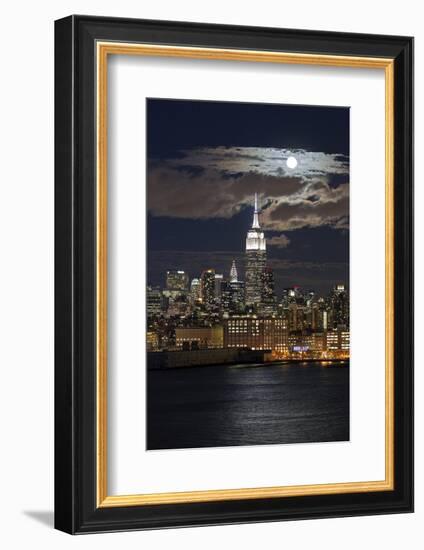 Manhattan, Moonrise over the Empire State Building-Gavin Hellier-Framed Photographic Print