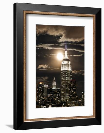 Manhattan, Moonrise over the Empire State Building-Gavin Hellier-Framed Photographic Print