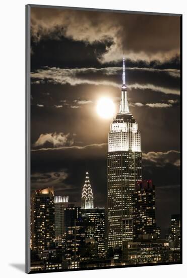 Manhattan, Moonrise over the Empire State Building-Gavin Hellier-Mounted Photographic Print