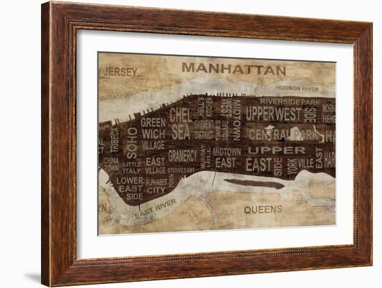 Manhattan Neighborhoods-Luke Wilson-Framed Art Print