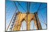 Manhattan, New York, USA. Cables and tower on the Brooklyn Bridge.-Emily Wilson-Mounted Photographic Print