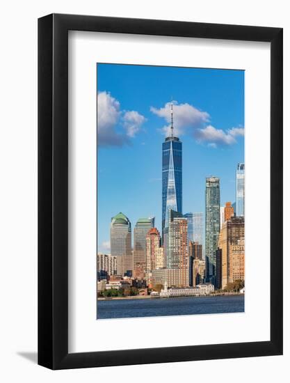 Manhattan, New York, USA. One World Trade Center and the Lower Manhattan skyline.-Emily Wilson-Framed Photographic Print