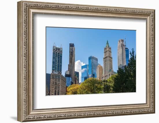 Manhattan, New York, USA. Skyscrapers of Lower Manhattan.-Emily Wilson-Framed Photographic Print