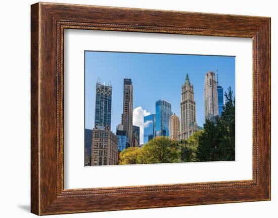 Manhattan, New York, USA. Skyscrapers of Lower Manhattan.-Emily Wilson-Framed Photographic Print