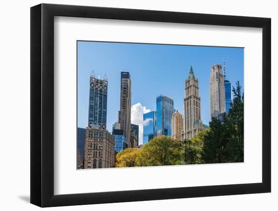 Manhattan, New York, USA. Skyscrapers of Lower Manhattan.-Emily Wilson-Framed Photographic Print