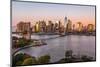 Manhattan, New York, USA. Sunrise view of Manhattan and the Brooklyn Bridge.-Emily Wilson-Mounted Photographic Print