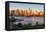 Manhattan, New York, USA. Sunrise view of Manhattan and the Brooklyn Bridge.-Emily Wilson-Framed Premier Image Canvas