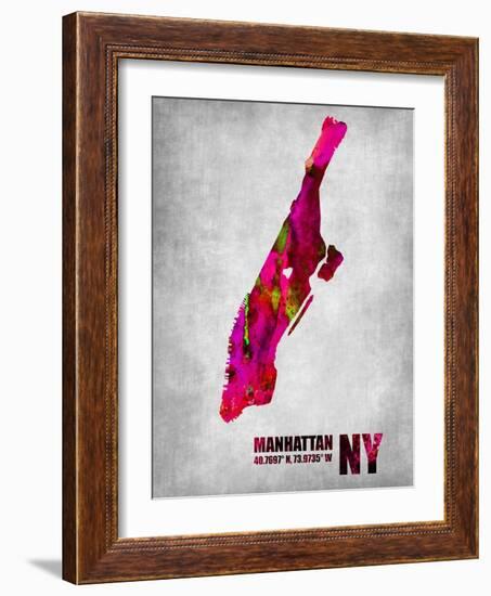 Manhattan New York-NaxArt-Framed Art Print