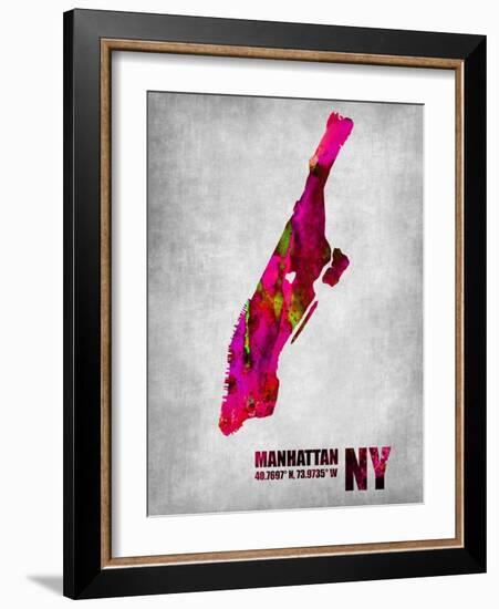 Manhattan New York-NaxArt-Framed Art Print