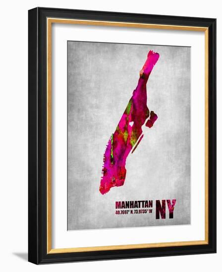 Manhattan New York-NaxArt-Framed Art Print