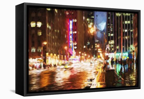 Manhattan Night II - In the Style of Oil Painting-Philippe Hugonnard-Framed Premier Image Canvas