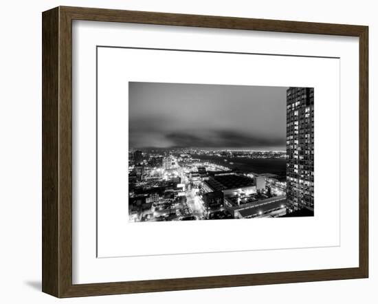 Manhattan Night Landscape with Fog-Philippe Hugonnard-Framed Art Print