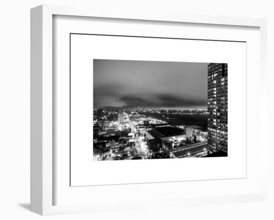 Manhattan Night Landscape with Fog-Philippe Hugonnard-Framed Art Print