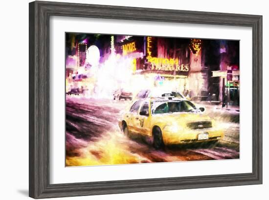 Manhattan Night Storm-Philippe Hugonnard-Framed Giclee Print